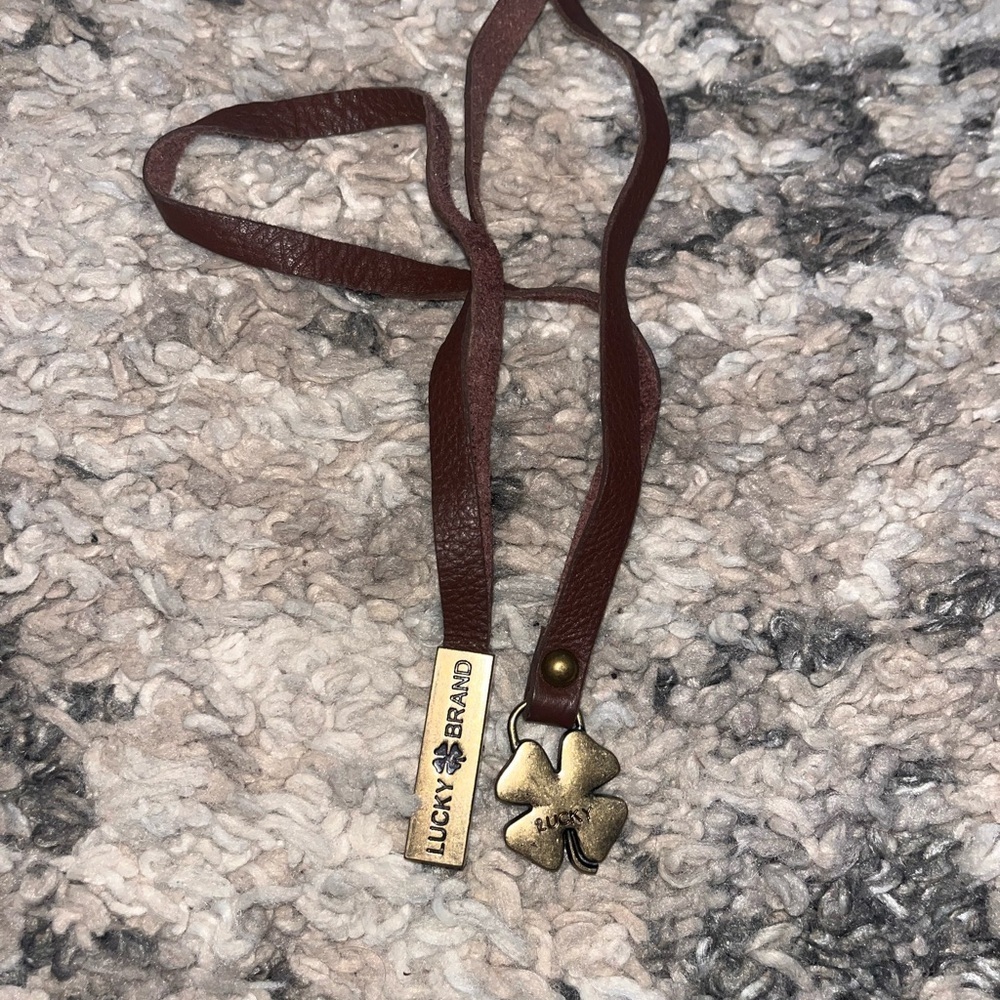 Lucky Brand Brown Leather purse charm
